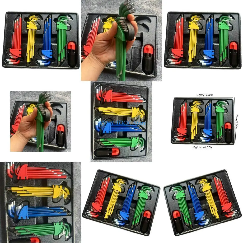 

L8RC L-Type Double End Hexagonal Screwdriver Hexagon Wrench Set Spanner Ergonomic