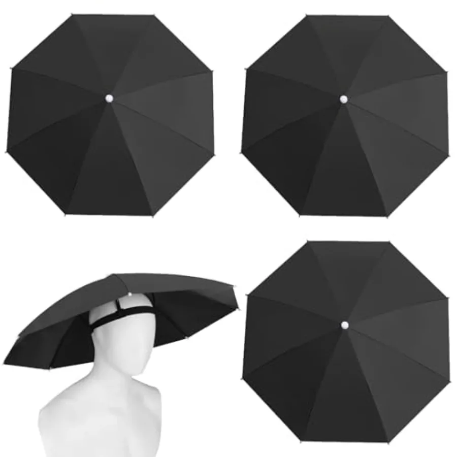 

Набор из 4 шляп-зонтов (27 дюймов) для взрослых, складные, водонепроницаемые, с ремешком на голову, для активного отдыха
