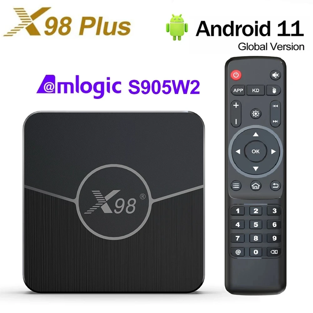 

Приставка Смарт-ТВ X98 Plus Amlogic S905W2, 4 + 64 Гб, поддержка H.265