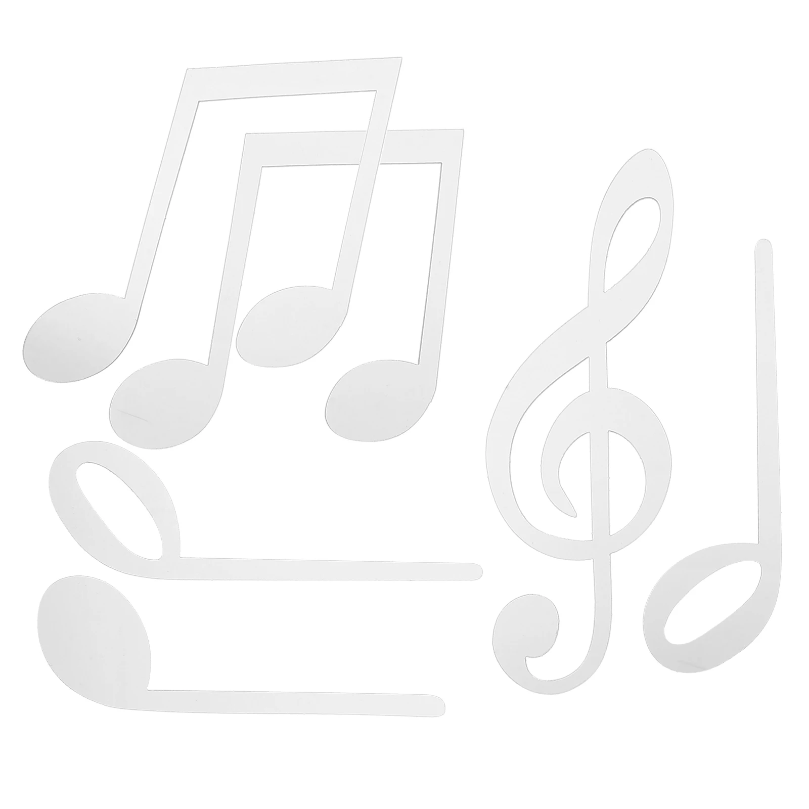 

6 Pcs Musical Notes Wall Stickers Acrylic 3D Effect Decor Music Bedroom Studio Easy Installation Durable Clean Wall Decor