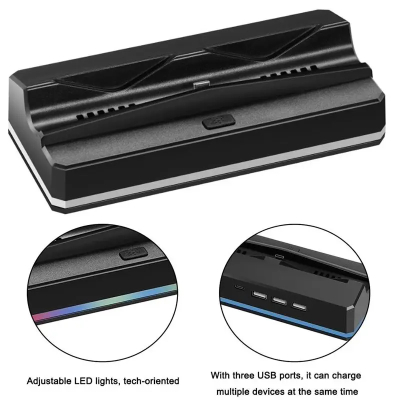 For Switch 2 Base Stand With RGB Light-Charging Dock And Radiator For Switch 2 Host Game Console Accessories-TCES