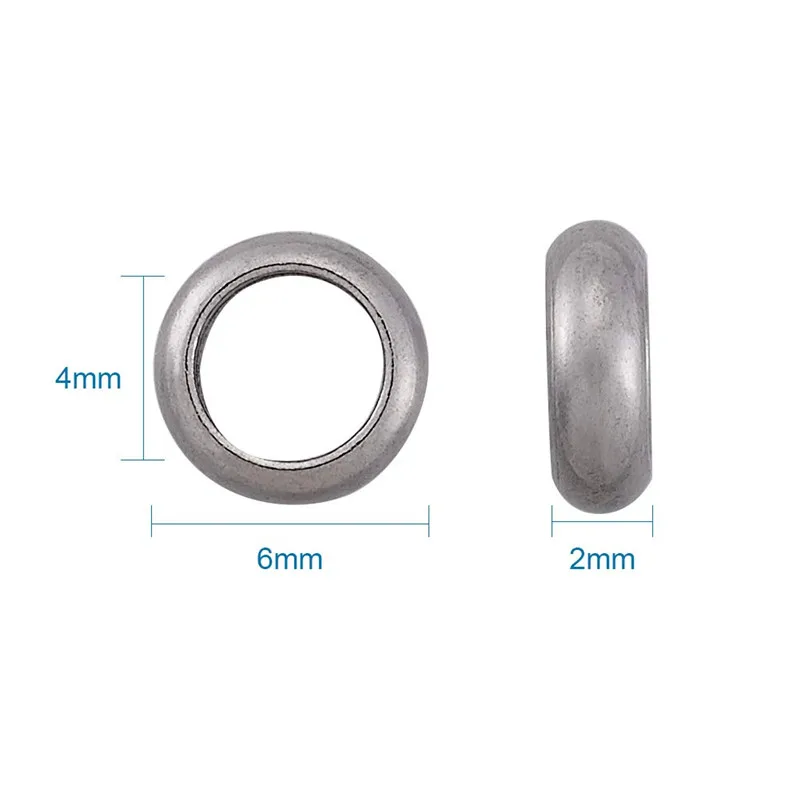 PandaHall 100pcs 4mm 5mm 6mm 7mm 8mm Ring 304 Stainless Steel Metal Jewelry Findings Bead Spacers