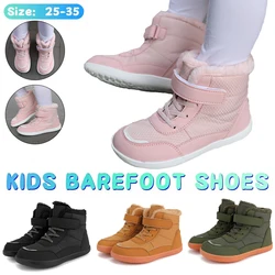 Children's Winter Boots Boys/Girls Wide Toe BareFoot Snow Boot Outdoor Warm Casual Sneakers Hiking Shoe Toddler/Little/Big/Kid