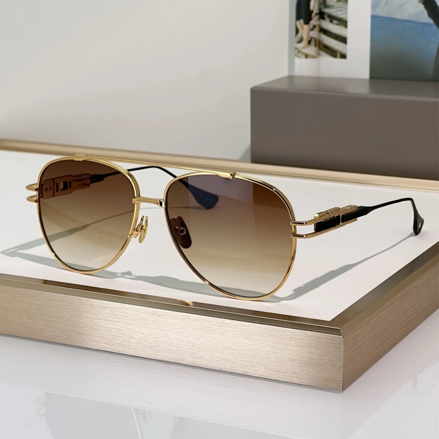 

Dilta Grand-Emperik DTS158 Pilot Мужские солнцезащитные очки Классические роскошные брендовые дизайнерские модные UV400 2025 Новый стиль Солнцезащитные очки женские