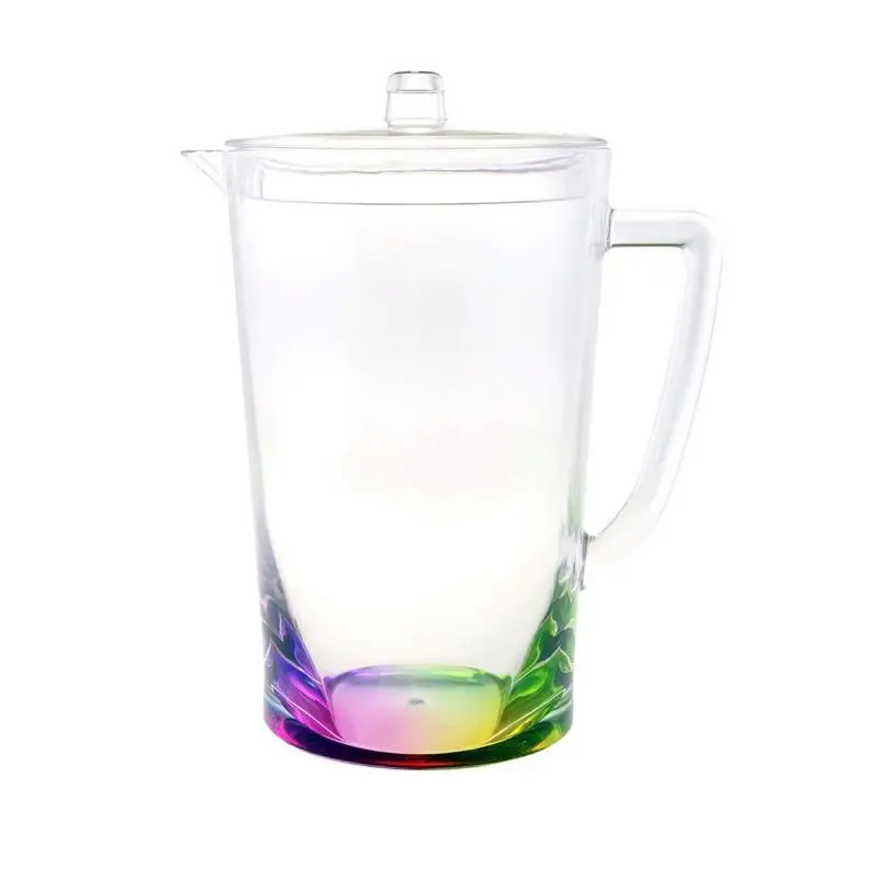

2.75 Qt Water Pitcher with Lid, Unbreakable Plastic Drink Pitcher, Juice Pitcher with Spout, BPA Free, Oval Halo Design