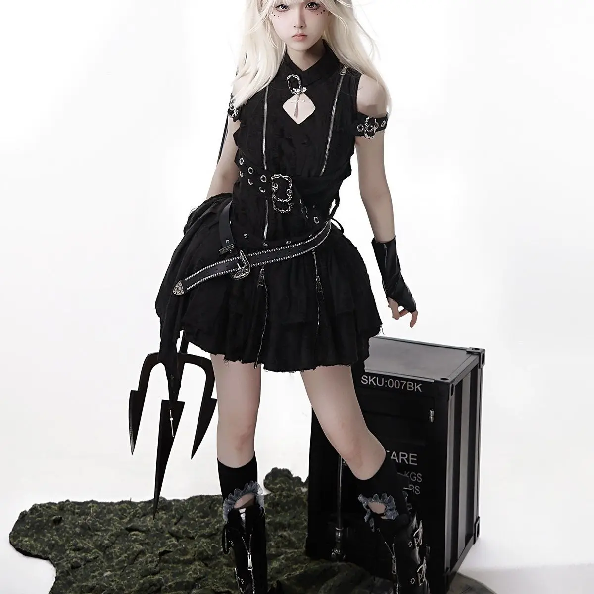 فستان كولفيل الأصلي هنتر لوليتا فستان صيفي لوليتا فستان قوطي داكن ريترو بانك كوس زي نسائي