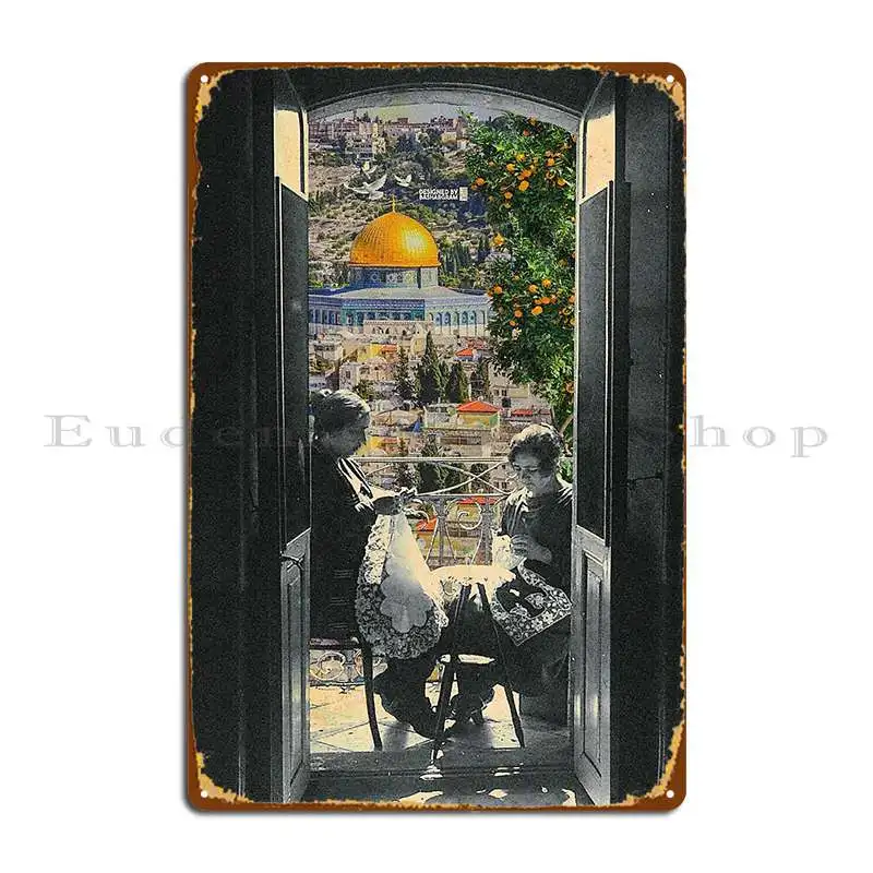 Eye On Jerusalem Metal Plaque Poster Decoration Kitchen Design Cinema Printing Tin Sign Poster