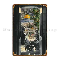 Eye On Jerusalem Metal Plaque Poster Decoration Kitchen Design Cinema Printing Tin Sign Poster