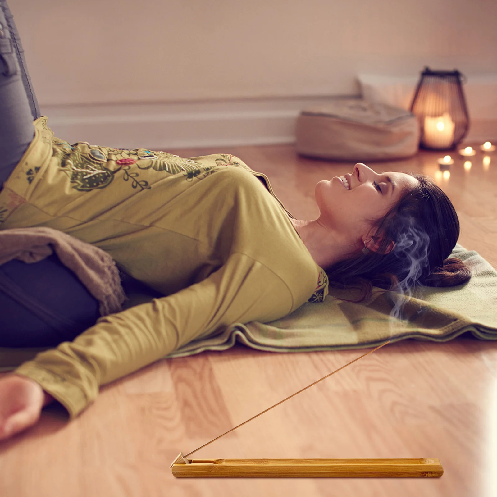 

2Pcs Premium Bamboo Incense Holder Material Light Strong Long Service Life Ash Catcher Included for Easy Cleaning Stick