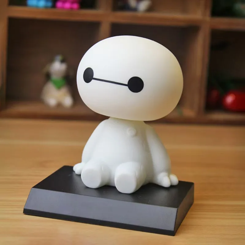 Cartoon Baymax Robot Shaking Head Figure Car Ornaments Auto Interior Decorations Big Hero Toys Ornament