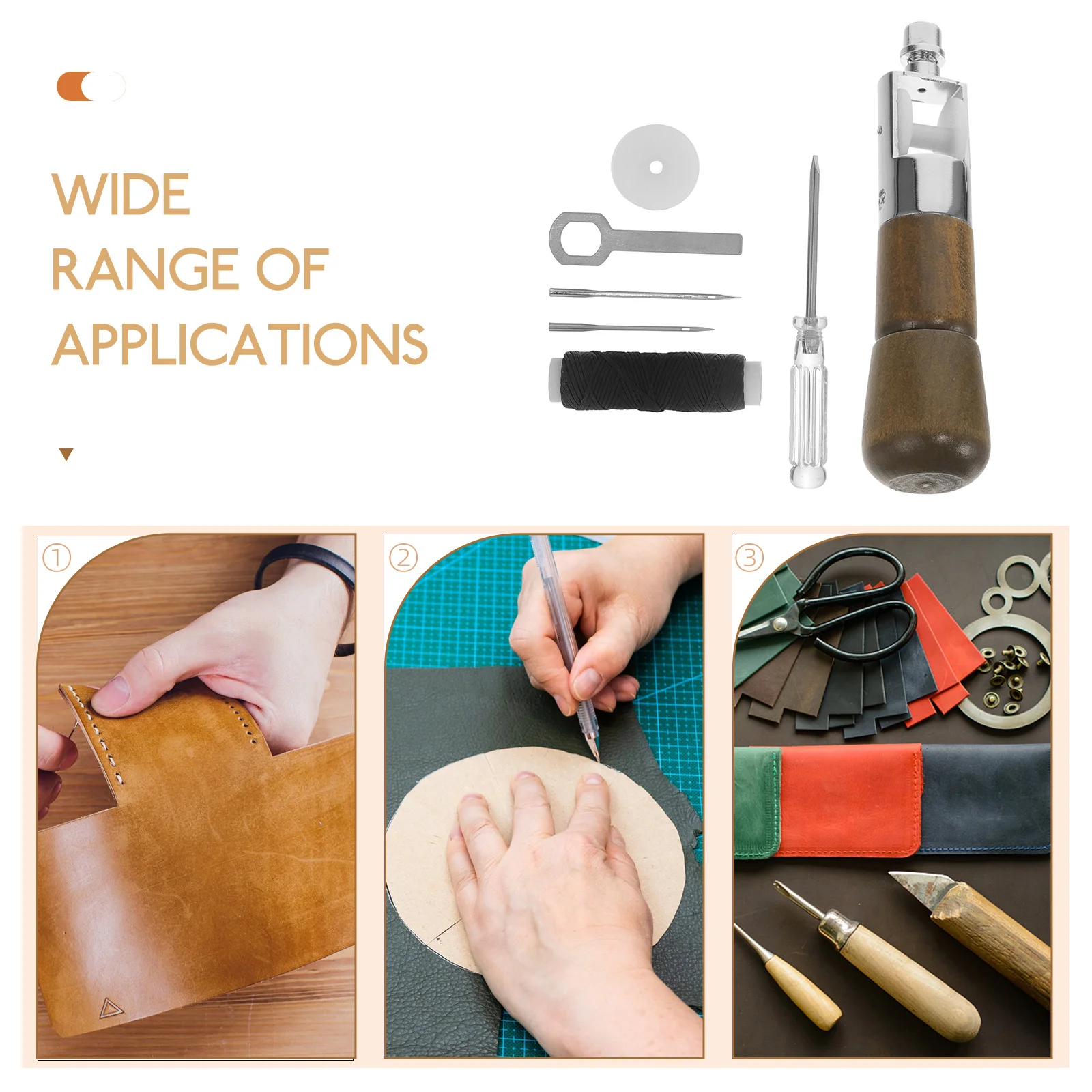 

Hand Sewing Machine Awl Kit Professional Craft Tools DIY Repair Lightweight Portable Long Term Durable