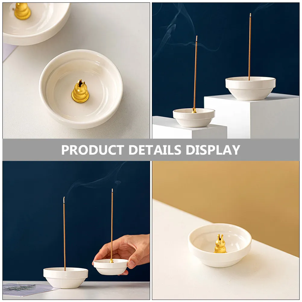 Ceramic Incense Stick Tray Desktop Holder Incense Burner Relaxation Gift Home Yoga Table Ornament Censer Holder