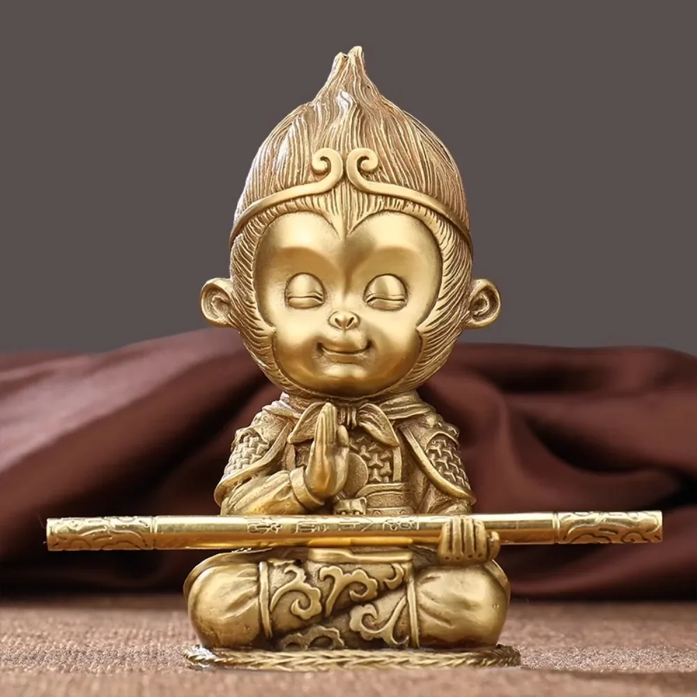 Wu Kong Action Figures Name of A Famous Bronze Warrior Buddha Monkey King Ornament Qi Tian Da Sheng Car Office Table Decorations