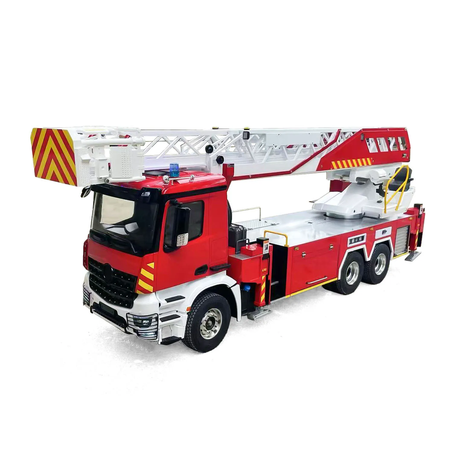 

1/14 6x4 2Speed Gearbox Metal Chassis Remote Control Electric Lift Ladder Fire Truck RC Rescue Vehicle Model Sound System