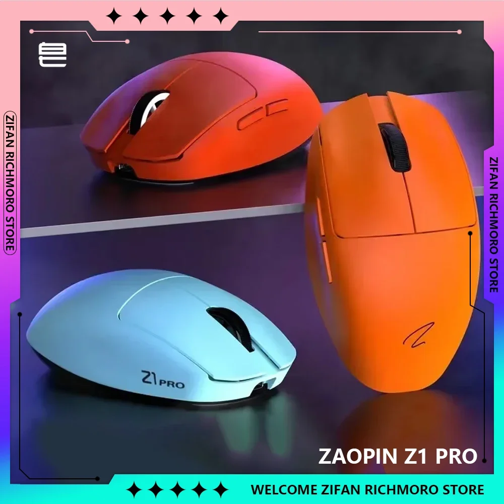 Zaopin Z1 Pro 2.4G Wireless Mouse Paw3395 Gaming 200ma 500ma Micro Rechargeable RGB Dual Mode Mini Mice PC Gamer Mac E-sports