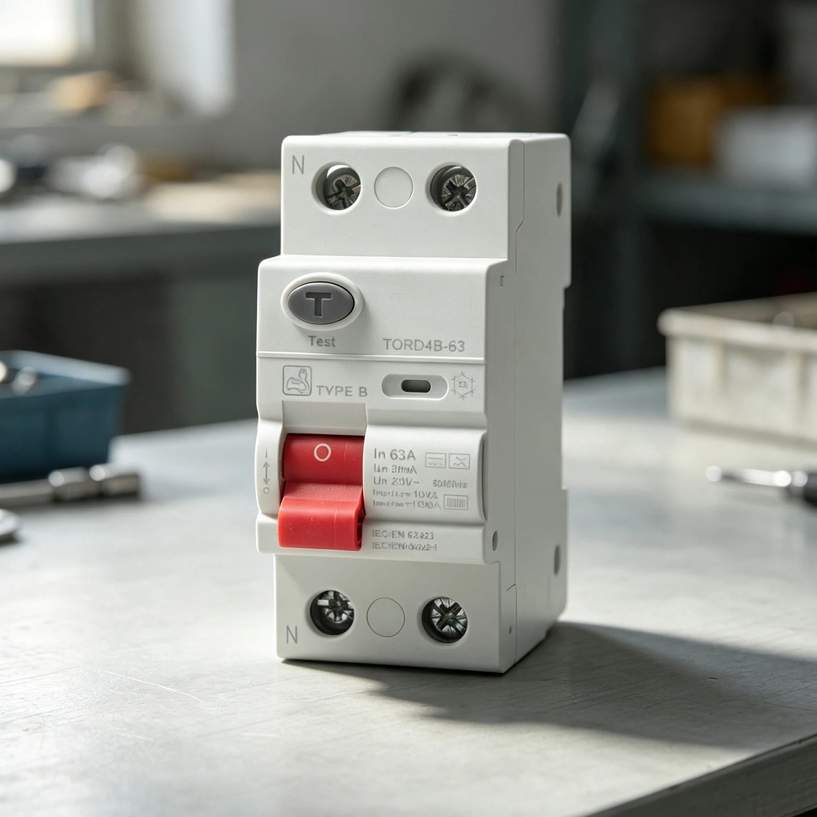 2 Pole Type B 63A 30mA for rcd for Circuit Breaker with 6KA Breaking Capacity for Reliable Ground Fault Protection in EV Charger