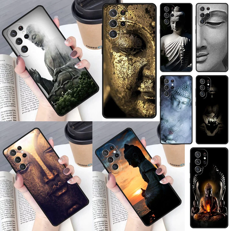 Buddhism Buddha statue Gautama Phone Case for Samsung Galaxy S26 Ultra S25 S24 S23 S22 S21 S20 Note10 Plus FE Cover Luxury