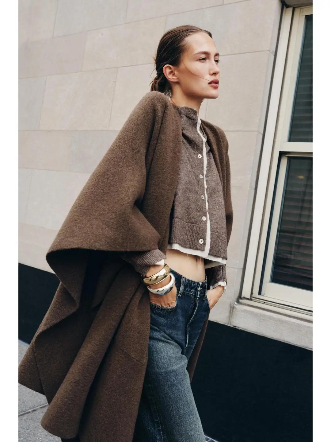 

Повседневный свободный вязаный топ V-Ne Long Sve, женский удобный топ больших размеров для путешествий, цветная застежка на пуговицы