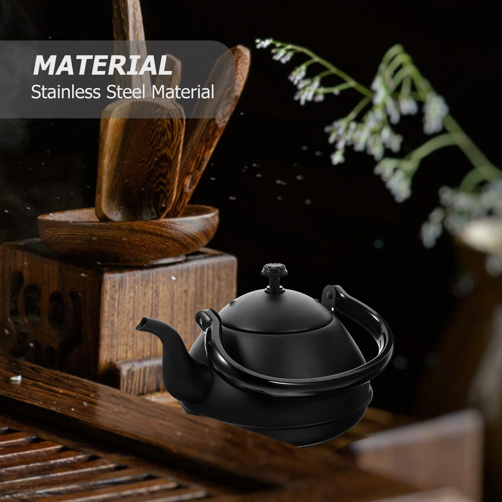 

Stainless Steel Kettle Vintage Tea Kettles Boiling Water Stovetop Teapot Whistling Pots
