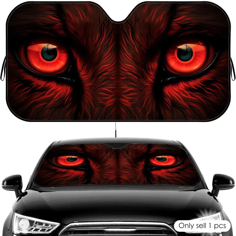 

Horror Devil Eyes Sun Visor Car Windshield Sun Shade UV Protection Heat Insulation Cover Universal Sun Protector