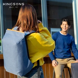 Kingsons Anti-Theft Laptop Backpack Travelling Laptop Backpack Commuter Backpacks Usb Charging School Laptop Bags For Teenages