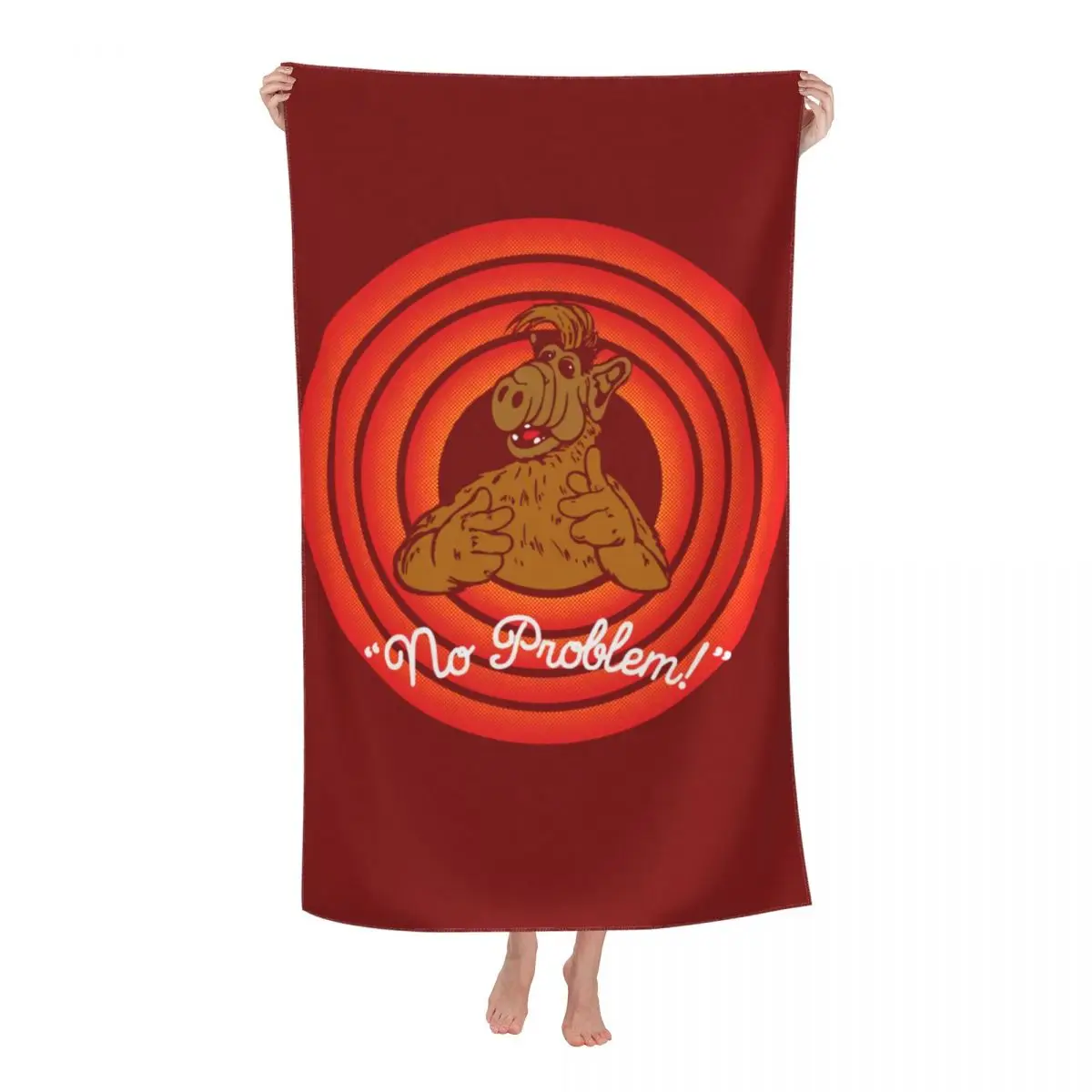 

No Problem ALF Bath Beach Towel Microfiber Alien Life Form Shower Sports Yoga Towels