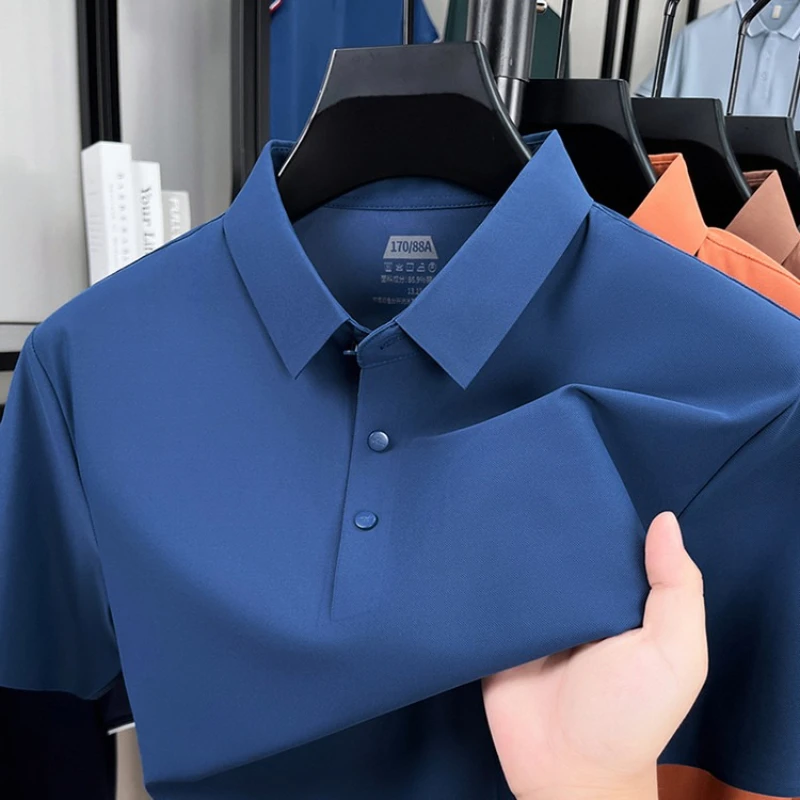 Men's Seamless Polo Shirt, 12 Colors, Quick Dry