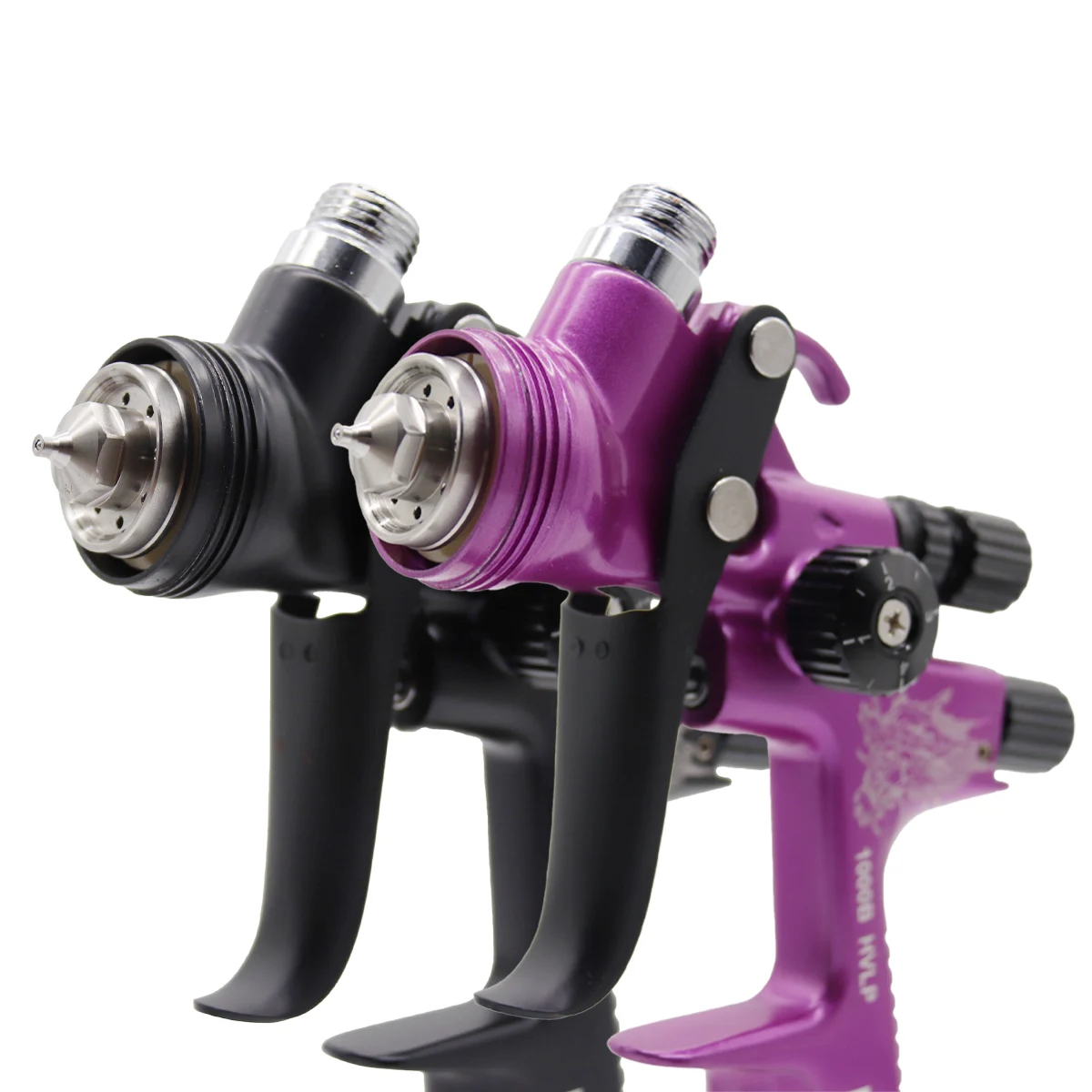1.3mm Paint Spray Gun And 1.4mm Hvlp Double Spray Gun with Adapter and Mix Tank Car Repair for Painting Water Based Air Sprayer