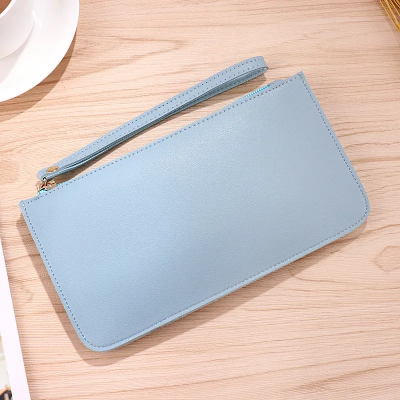 New Wholesale Soft Face Double Layer Women's Wallet, Student Handbag, Mobile Phone Bag, Large Capacity Zero Wallet