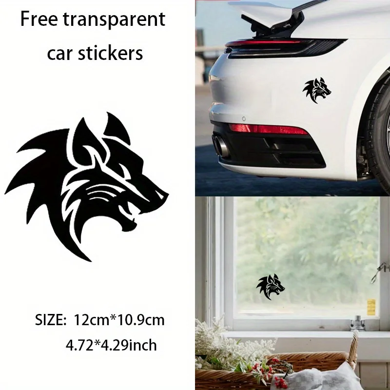 1 шт., крутая наклейка с силуэтом головы волка, подходит для дорожного багажа, столов, косметических чехлов, настенного искусства и декора «Человек-пещера»