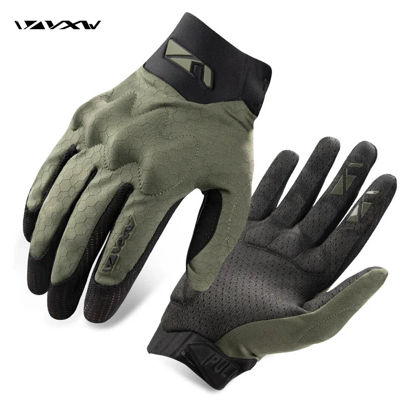 VXW Summer Motorcycle Gloves Thin Mesh Breathable Vent Holes Touch Screen Padded Knuckle Protection Moto Racing Guante Men Women