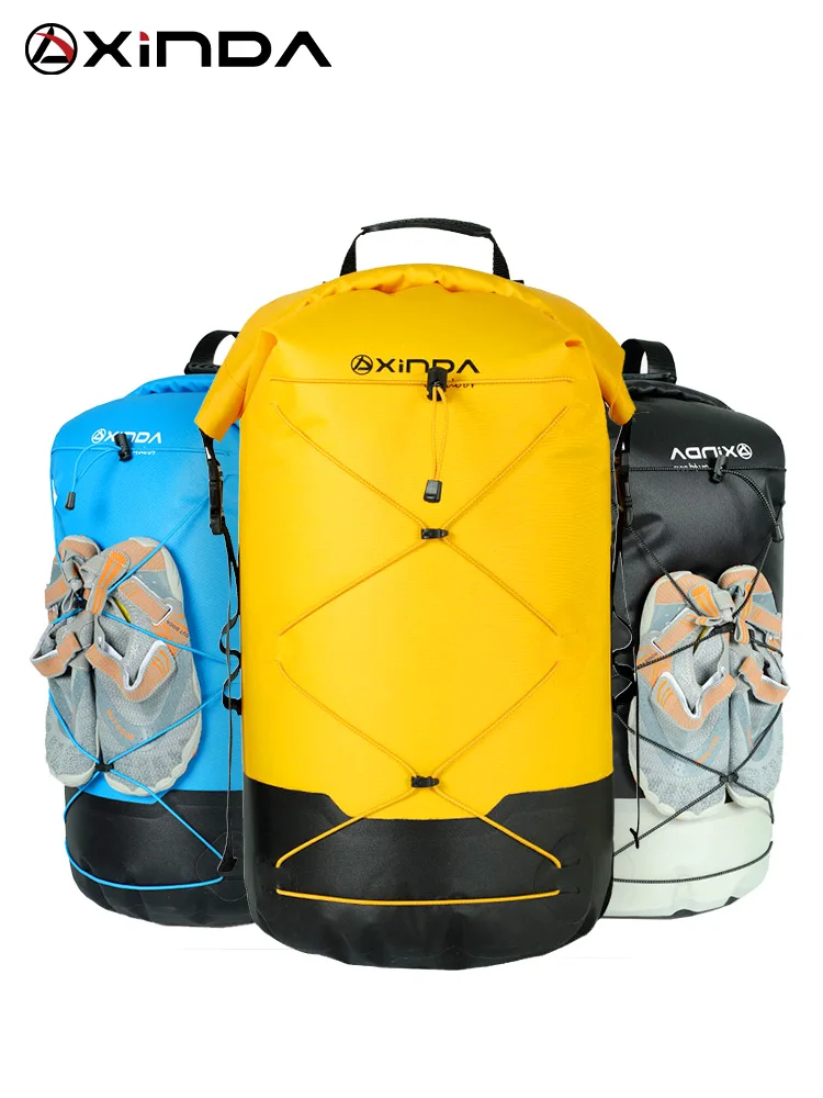 Xinda Outdoor Waterproof Bag IPX7 Dry-Wet Separation Backpack Mountaineering Bag Snorkeling Swimming Drifting Bag