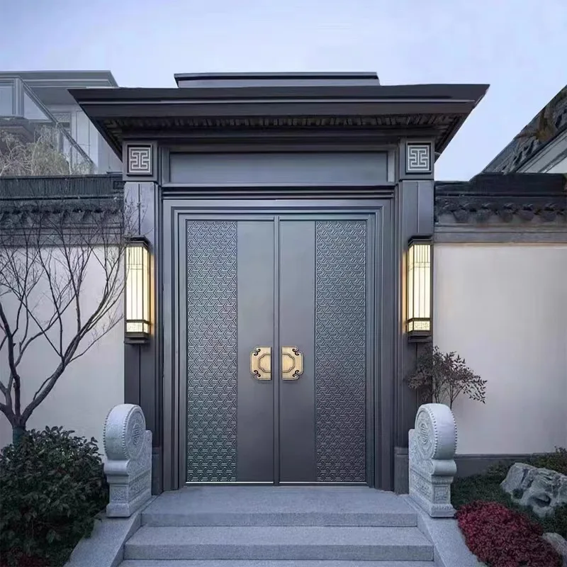 Light luxury cast aluminum doors, high-end anti-theft doors, city entrance doors, armored doors, aluminum card doors, singl