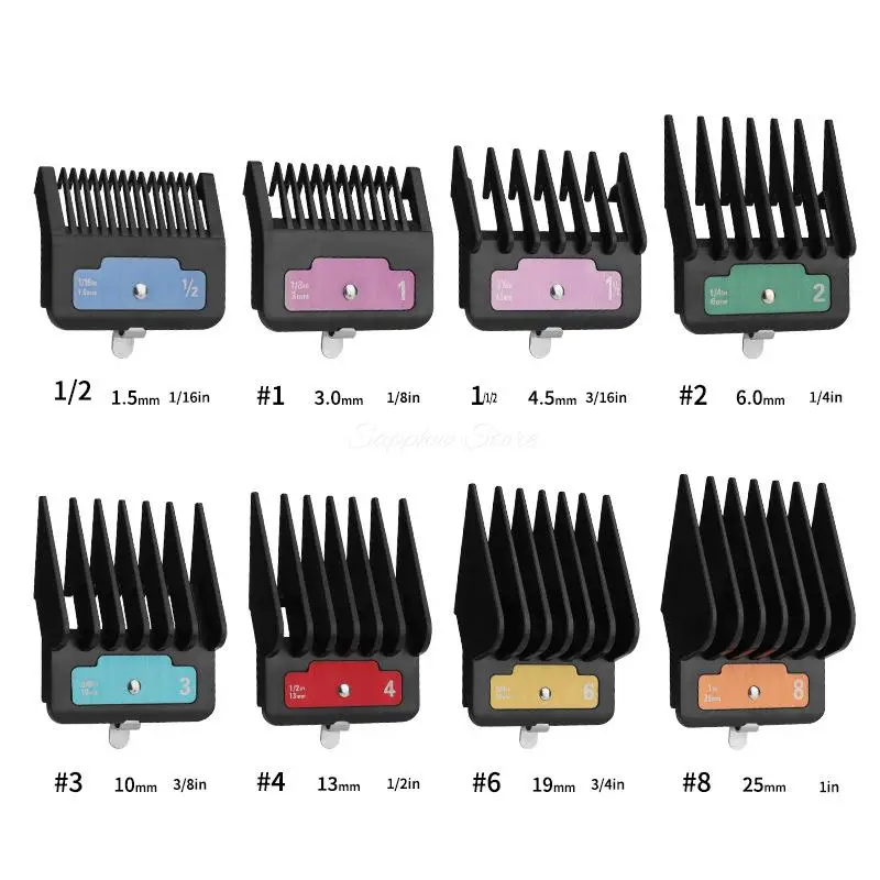 1.5mm 3mm 4.5mm 6mm 10mm 13mm 16mm19mm Limit Comb For Wahl Electric Clipper Hair Clippers Guard Barber Shop Cutting Guide Comb