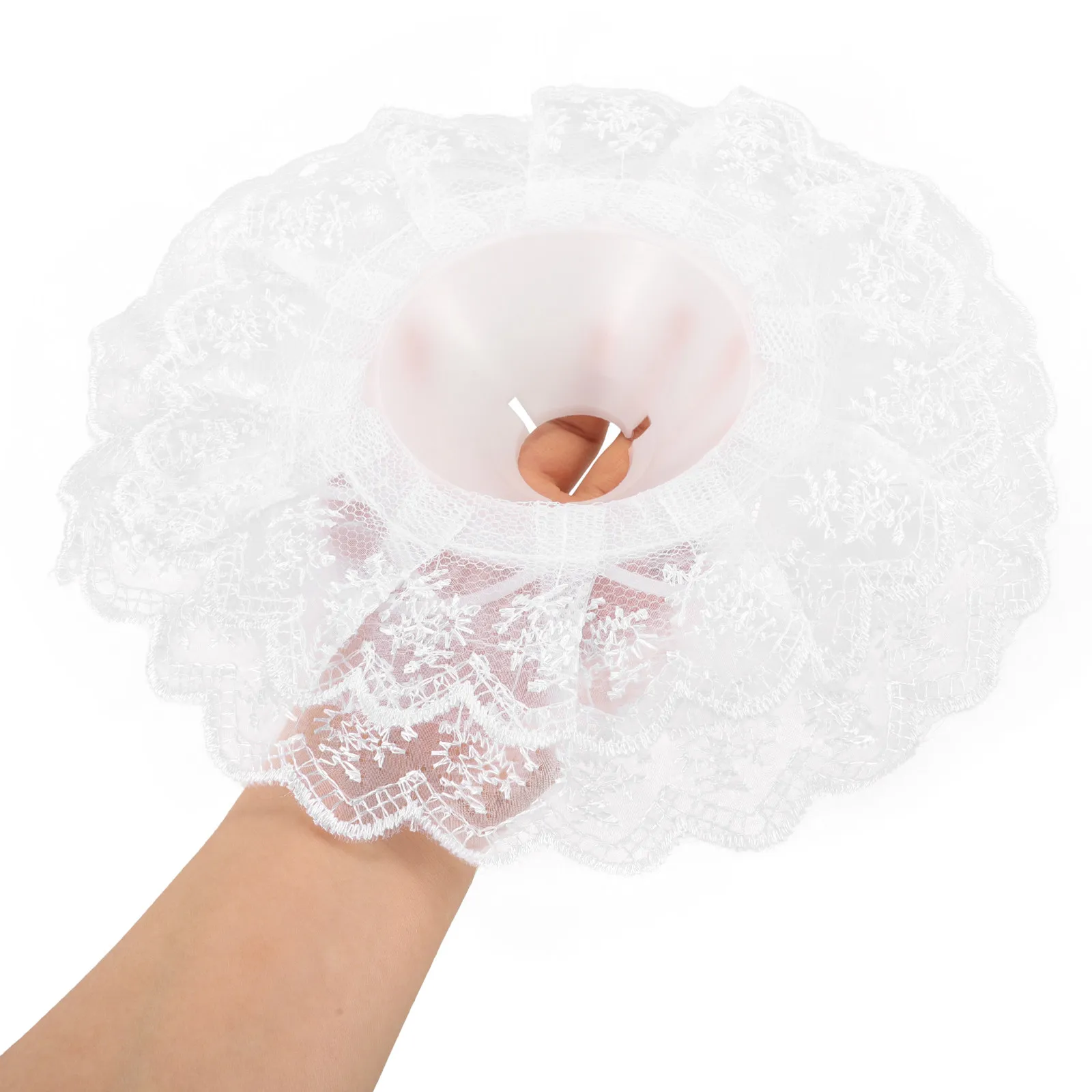 2Pcs Floral Bouquet Collar Lace Wedding Handle for DIY Bridal Bouquet Romantic Wedding Decoration Bridal Shower Party Gift