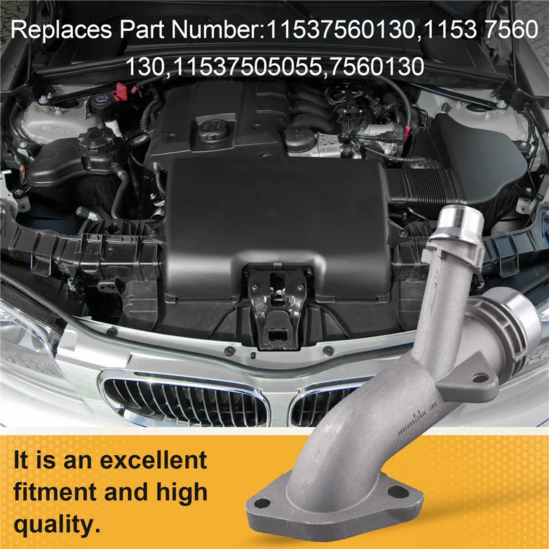 

Aluminium Cooling Radiator Coolant Hose Connector Water Outlet Pipe For BMW E46 E85 E60 E61 E83 E81 E93 11537560130-Boom