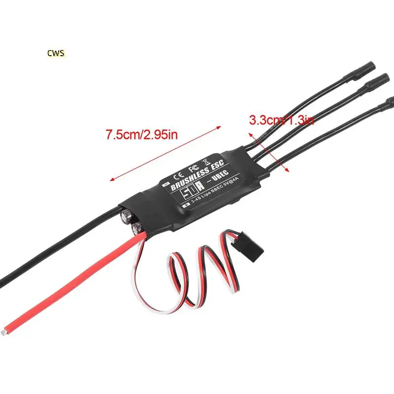 50A Бесщеточный ESC 2-3S Lipo Поддержка выхода BEC с картой программирования для радиоуправляемого автомобиля, лодки, самолета, детали «сделай сам»