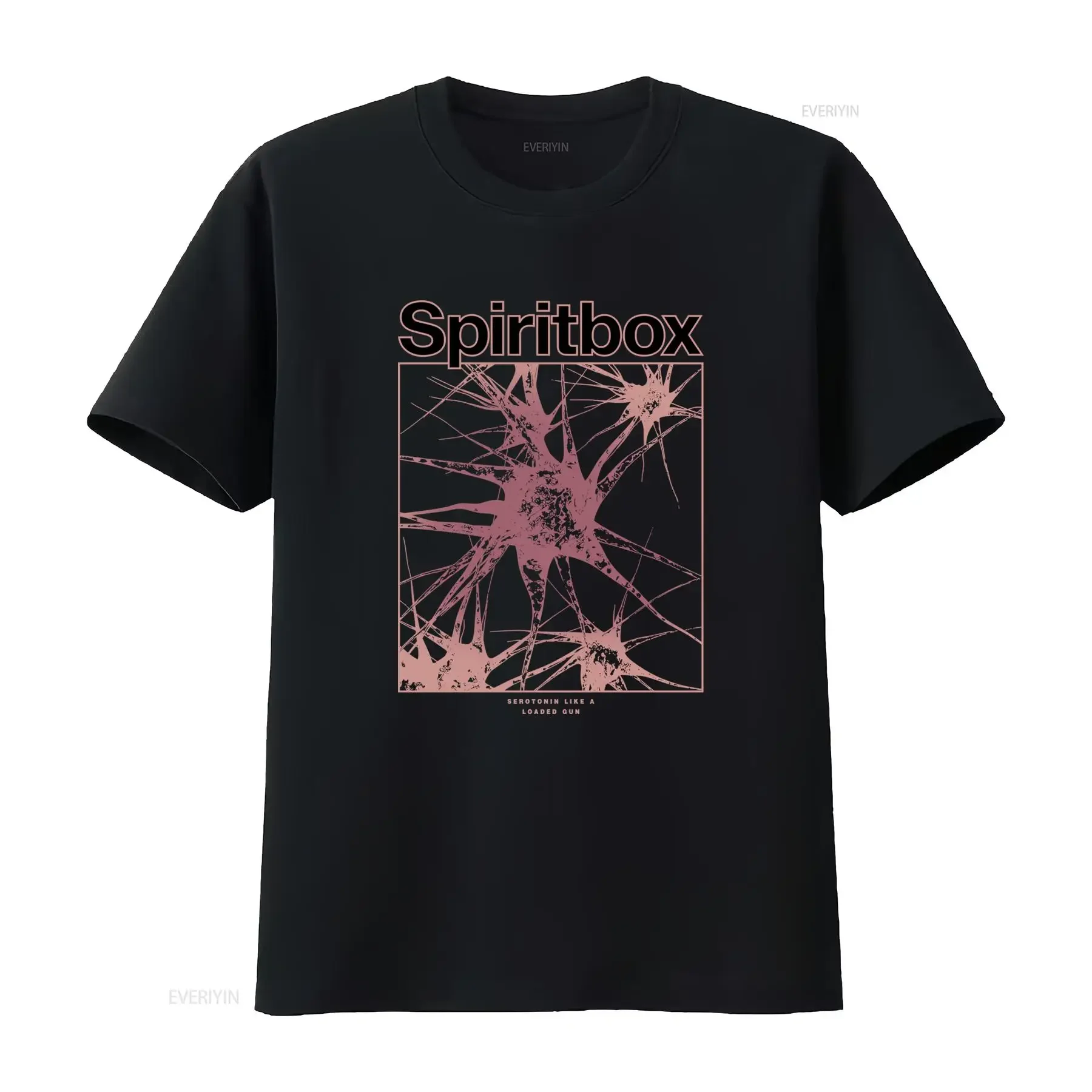 Gothic Streetwear Spiritbox Band Abstract Line Print Casual Rock T Shirt vintage Washed Breathable Top For Everyday Wear