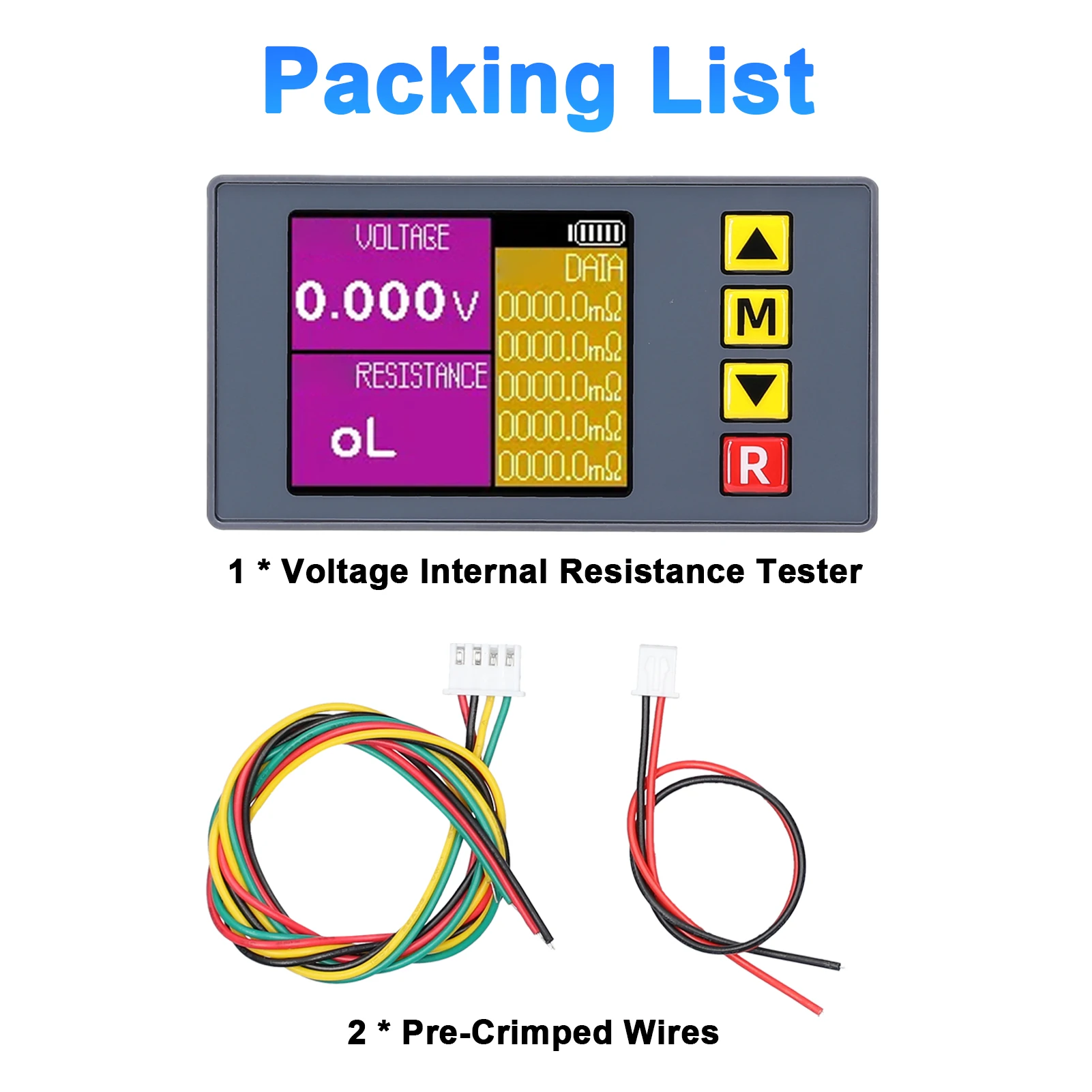 TS457 Voltage Internal Resistance Tester AC 4-Wire Kelvin Method Professional Voltage Meter Internal Resistance Test Device