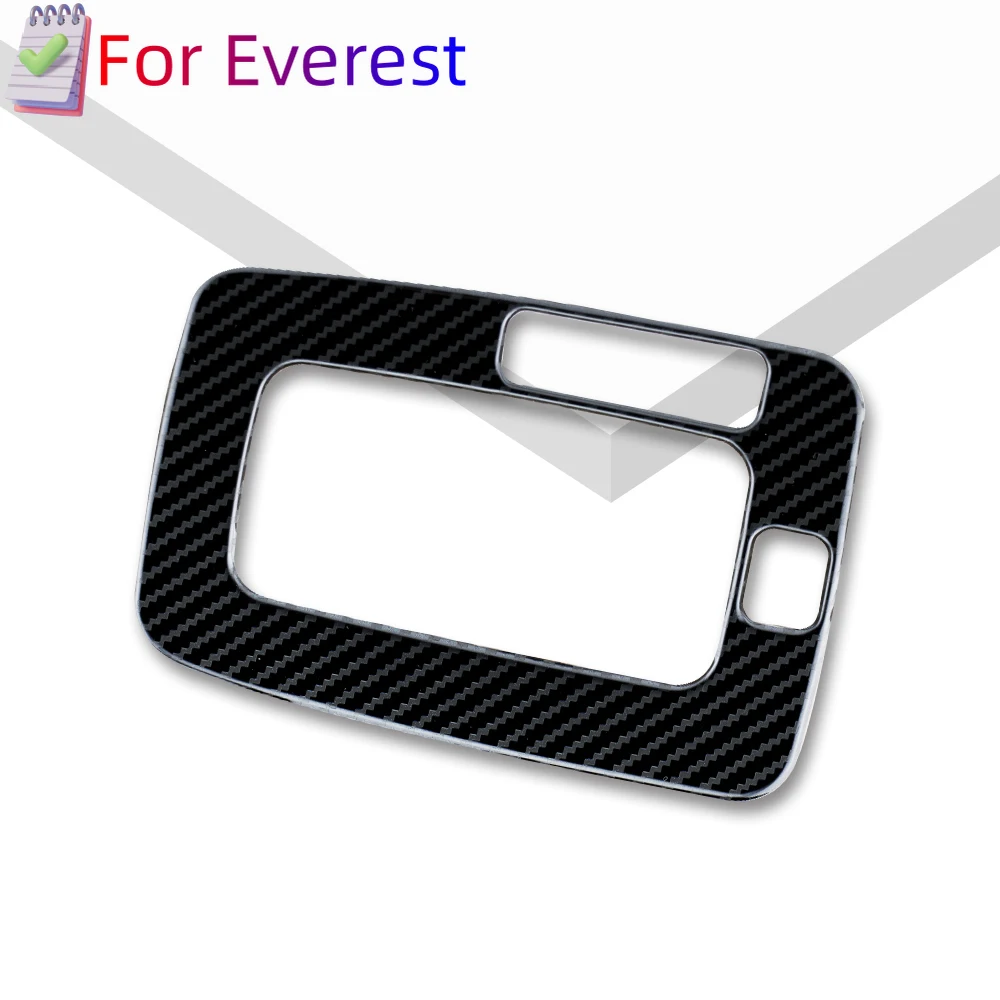 Carbon Fiber Car Gear Head Shift Panel Cover for Ford Ranger Everest Endeavour 2015-2021 LHD Gear Decoration Accessories