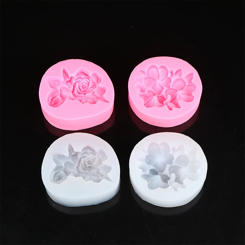 Plumeria Rubra Flower Silicone Molds Gardenia Flower Fondant Mould DIY Party Cake Decorating Tools Clay Candy Chocolate Moulds