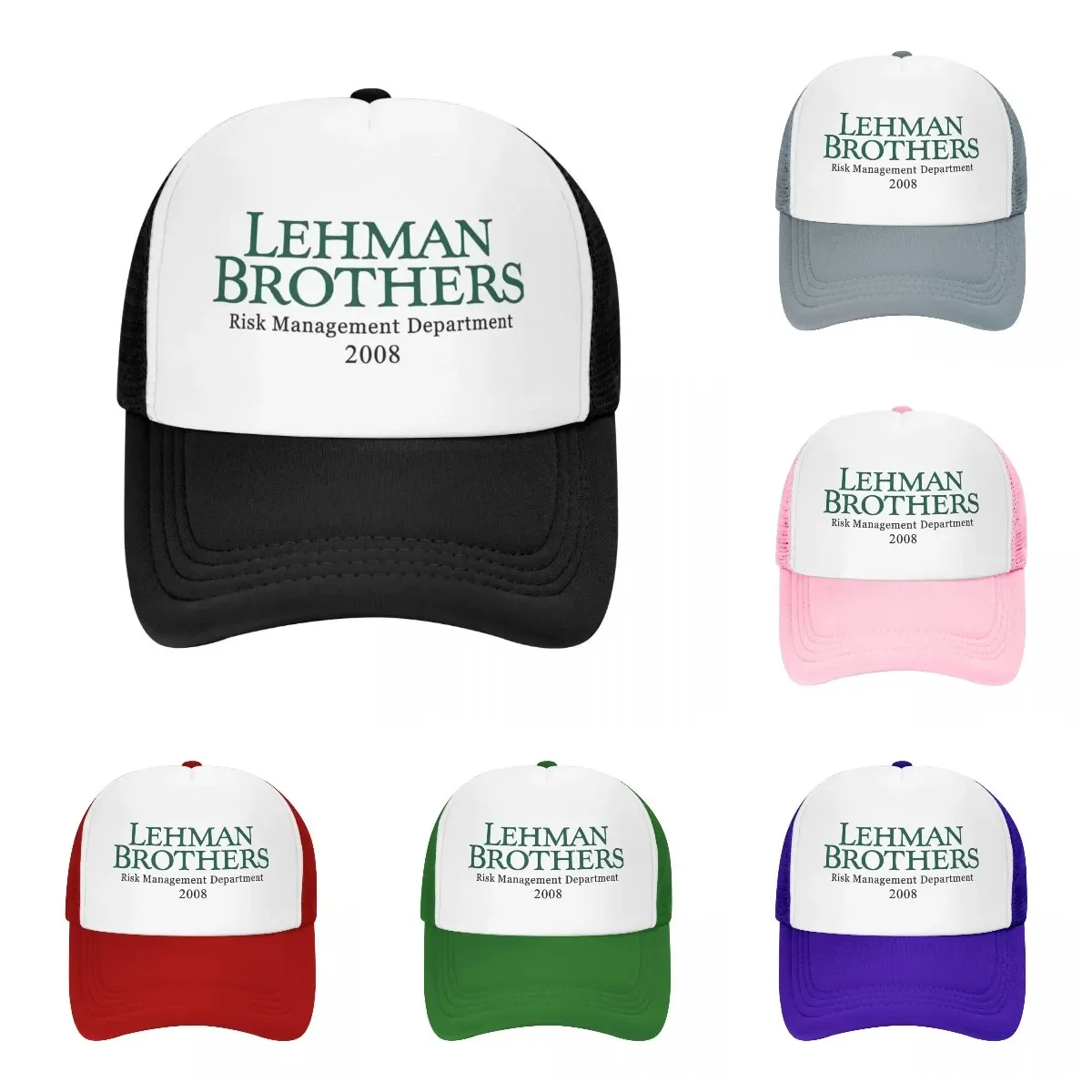 Summer Cooling Lehman Brothers Risk Management Department 2008 Mesh Sun Cap Men Women Adjustable Foam Trucker Hat Casual Wear