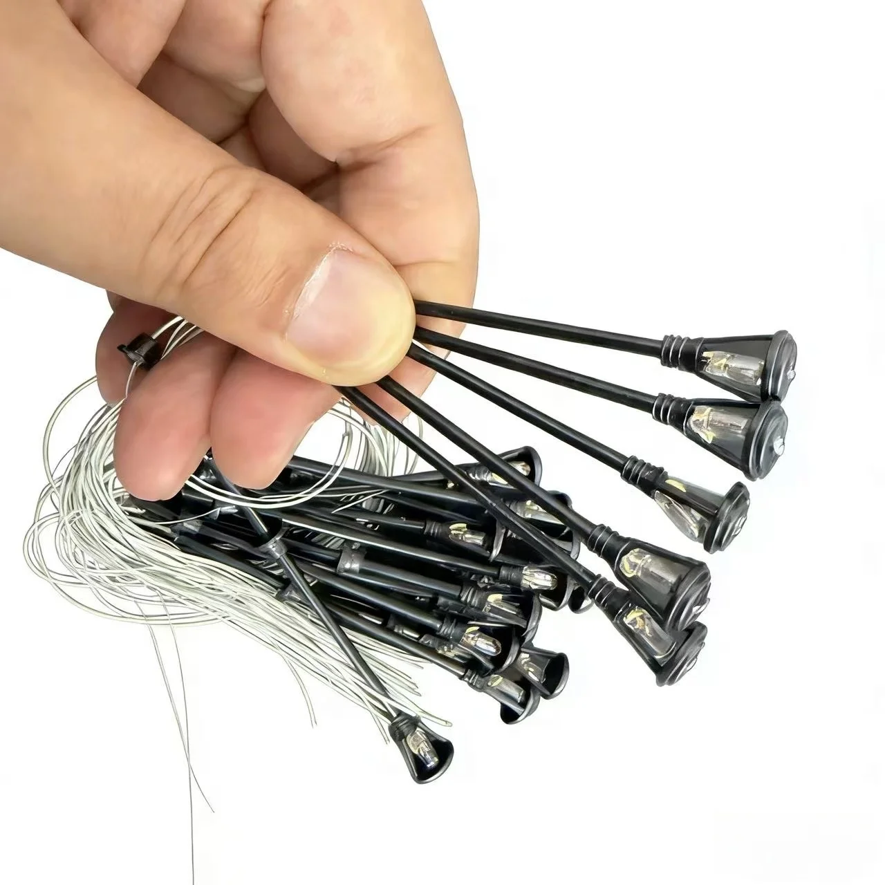 

10Pcs Model Railroad Scale Street Light Lamps Warm White LED Miniature Model Railroad Layout Scenery LED Lamp