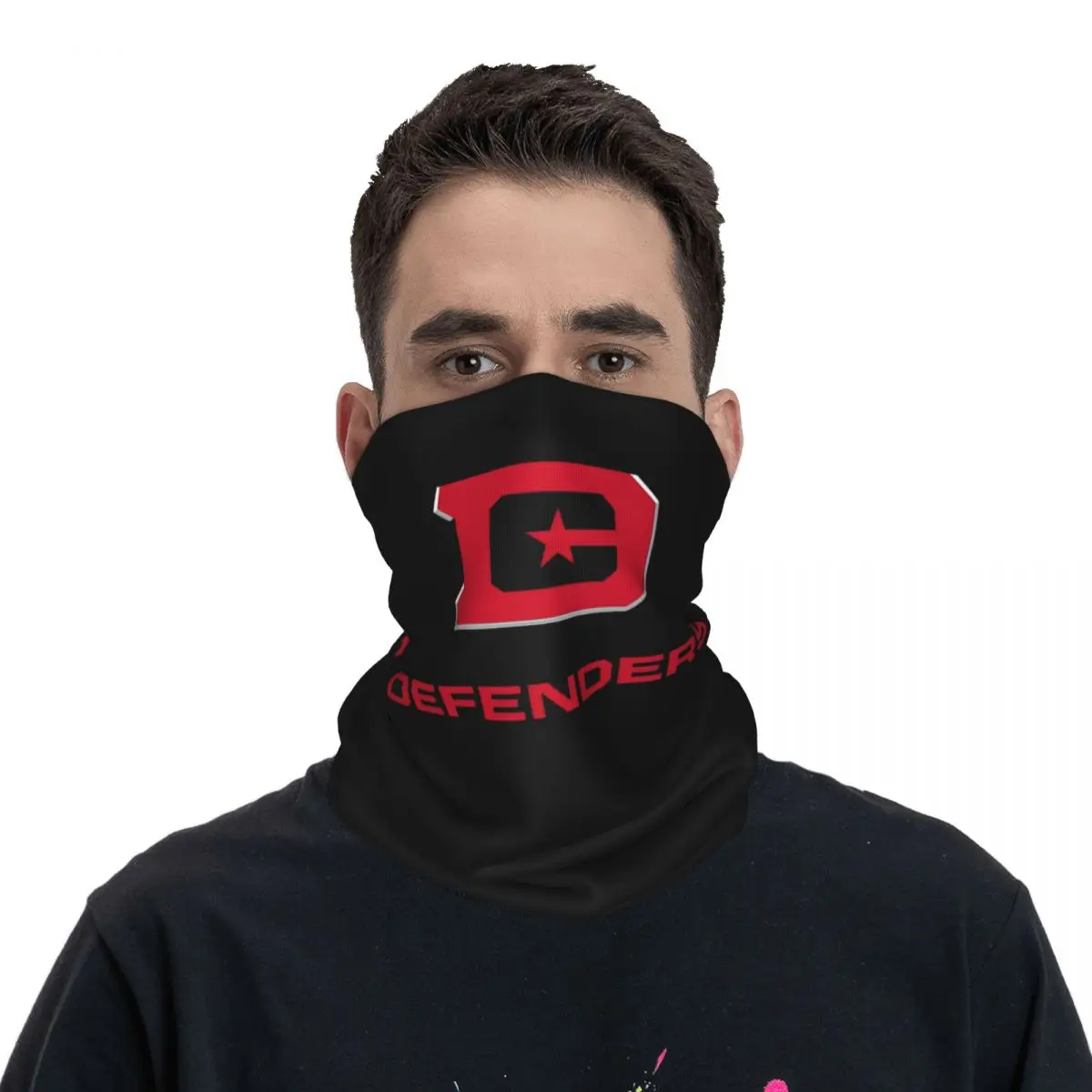 Defenders Bandana para adultos, polaina estampada para el cuello, máscara facial de Motocross para correr, Unisex, lavable