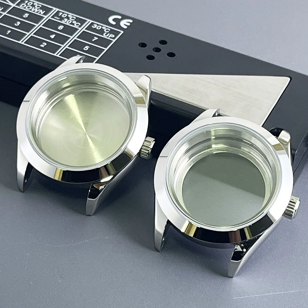 39mm Fashion polished stainless steel case strap sapphire fit nh35 nh36 movement 28.5mm dial watch accessories