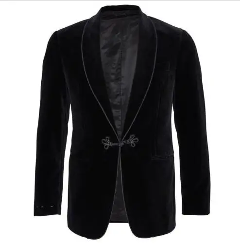 

Chinese knot Men Suit One Piece Men Blazer Tuxedo Jacket Work Wedding Groom Formal Pinstripe Party Causal Tailored