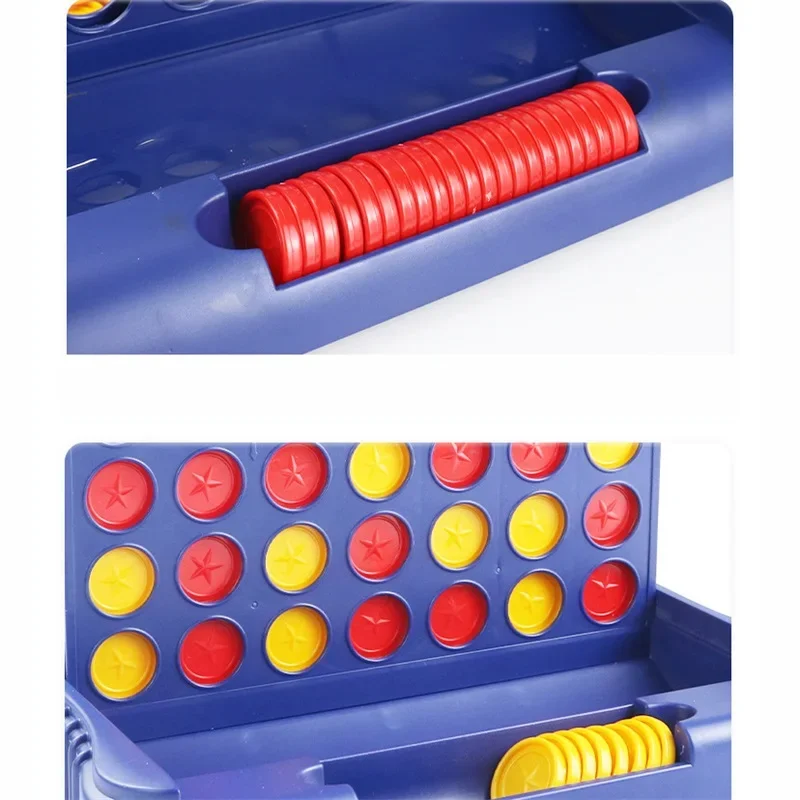 Klassisches Familien-Partyspiel, faltbares Connect-4-in-a-Line-Brettspiel, frühpädagogisches Puzzle, Denkspiel für Kinder, Denktrainingsspielzeug – Detail 5