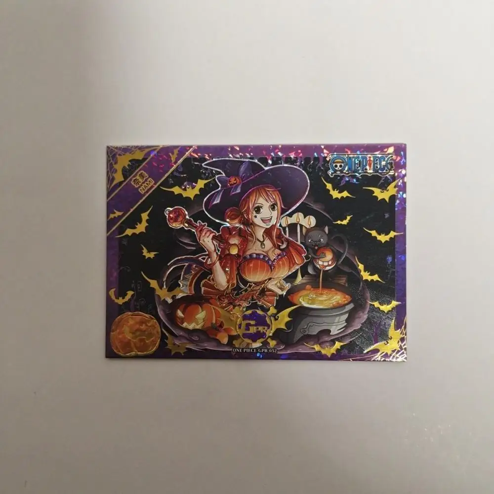 Anime ONE PIECE serie GPR carta da collezione a tema Halloween Charlotte Budino Gioielli Bonney Giocattoli per bambini Carta da gioco da tavolo