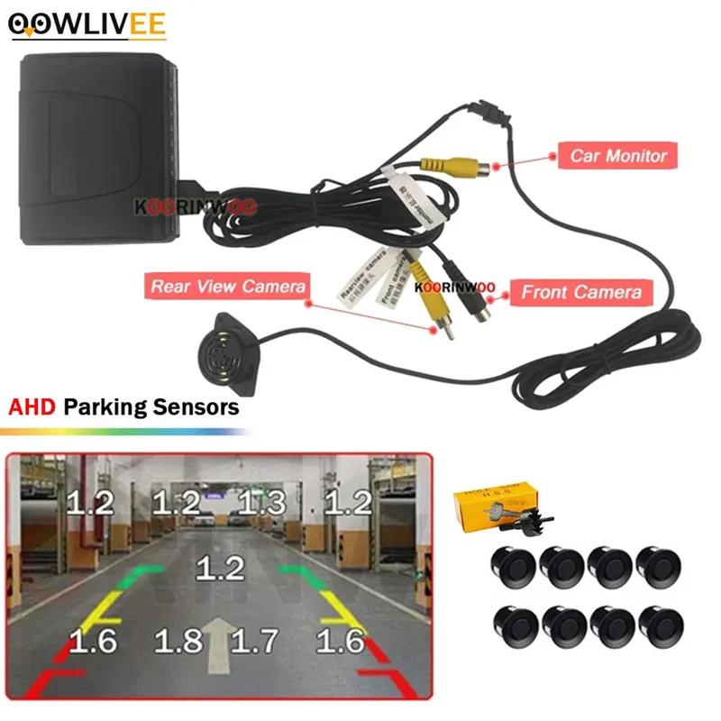 

Parking Sensors For Cars Front Reversing Radar Alarm Devices Kit Auto AHD Video System Electronic Accessories Vehicle Parktronic