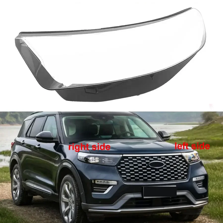 

For Ford Explorer 2020 2021 Front Headlamp Lamp Cover Transparent Headlight Shell Lens Plexiglass Replace Original Lampshade